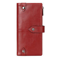 PureOnSkin Unisex Premium Fashion Personality Leather Wallet Low-Chemical Secure Buckle Wallet