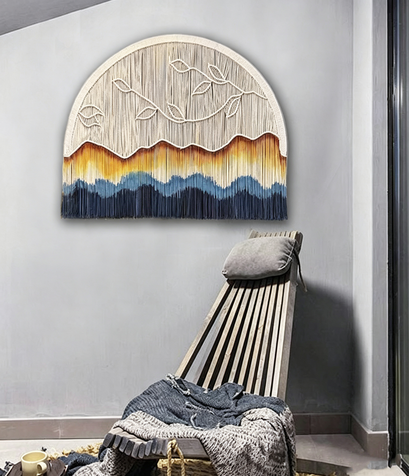 Handmade tapestry circular wall decoration – Image color 1