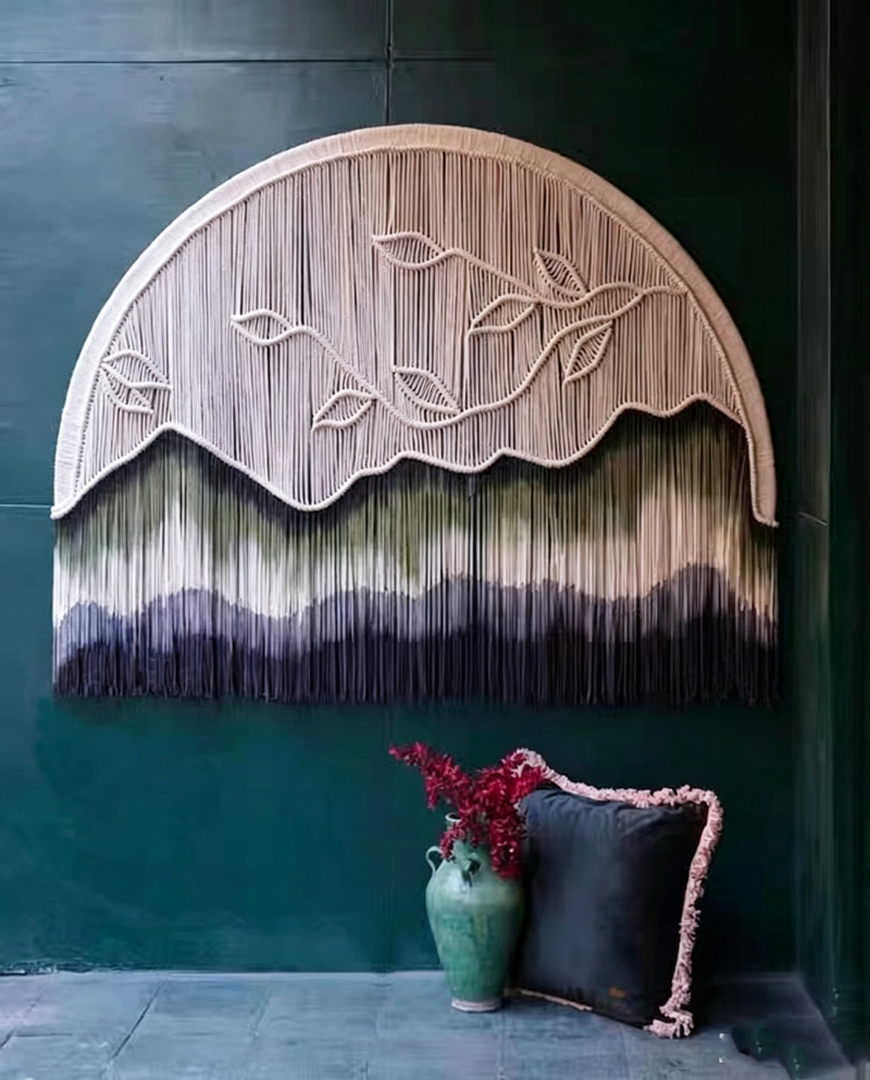 Handmade tapestry circular wall decoration – Image color 2