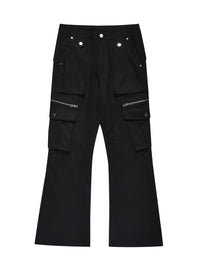 PureOnSkin Men’s 100% Pure Cotton Multi-Pocket Flared Cargo Pants