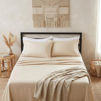 Full Ivory 100% Egyptian Cotton 1000 Thread Count 4 Piece Sheet Set