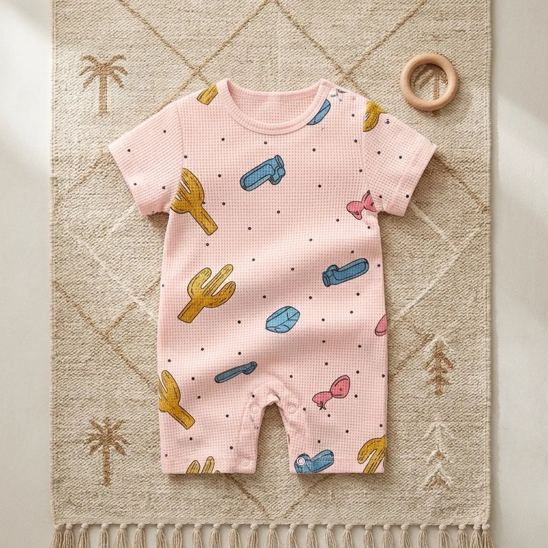 Ropa de bebé recién nacido, mono de verano, pijamas – Naranja