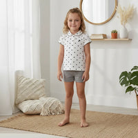 PureOnSkin Non-Irritating Kids Cotton Short Sleeve Polo Shirt for Sensitive Skin & Eczema Comfort