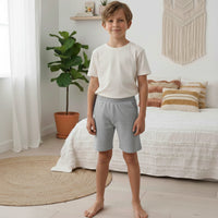 PureOnSkin Friction-Free Kids Cotton Elastic Waist Shorts for Sensitive Skin & Eczema Comfort