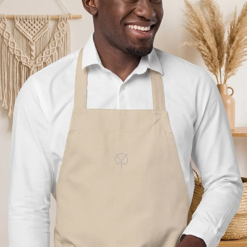 PureOnSkin Adjustable Organic Cotton Kitchen Apron - Hypoallergenic Frictional Protection – Rope