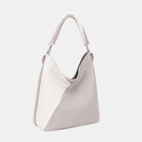 PureOnSkin Women's Sophisticated Woven Handle Handbag High-Quality Low-Chemical Daily Shoulder Bag