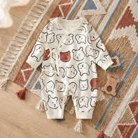 PureOnSkin Ultra-Soft Organic Cotton Kimono Newborn Jumpsuit for Baby Acne & Infantile Dermatitis Care