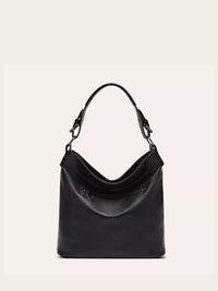 Zip Front Classic Leather Handbag