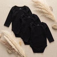 PureOnSkin Baby 100% Pure Cotton Long-Sleeve Bodysuit Multi-Pack (0–24 Months)