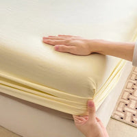 PureOnSkin 100% Pure Cotton Fitted Sheet with 360° Elastic Skirt