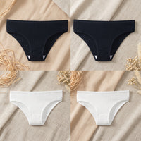 PureOnSkin 4PCS/Set Women's Cotton Striped Breathable Comfortable Briefs