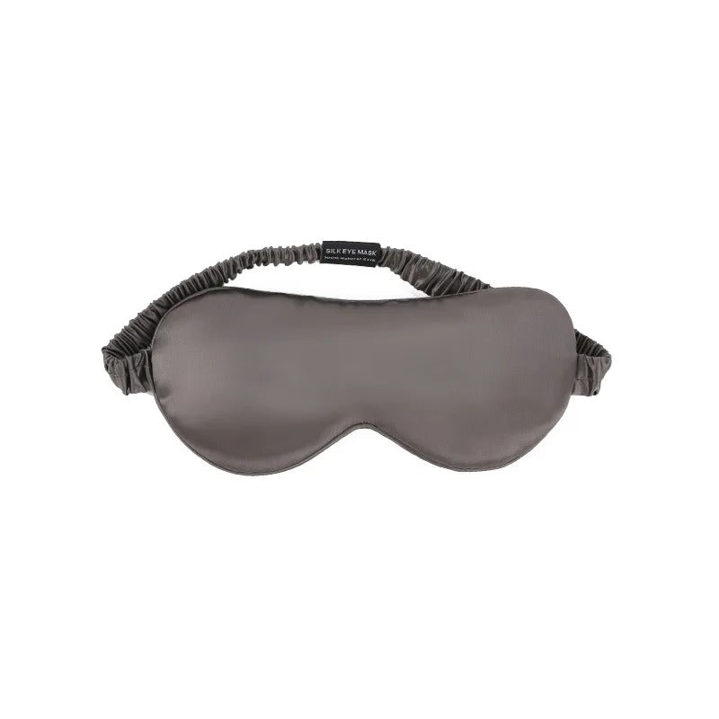 PureOnSkin 100% Mulberry Silk Double-Layer Sleep Eye Mask OEKO-TEX Certified – Dark Grey