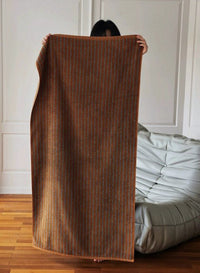 PureOnSkin Ultra-Soft Absorbent Retro Stripe 100% Organic Combed Cotton Bath Towel
