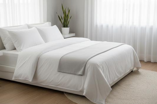 How your bedding affects your skin: discover how breathable fabrics like cotton, linen, bamboo, and silk can reduce irritation and support sensitive skin comfort.