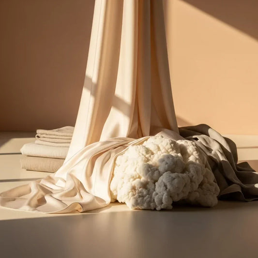 Soft, gentle natural fabrics carefully selected to provide eczema relief and comfort for a baby's sensitive skin.