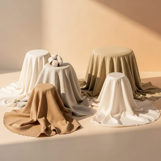 Comparison chart of natural fibers including cotton, linen, bamboo, and silk for eco-friendly clothing.