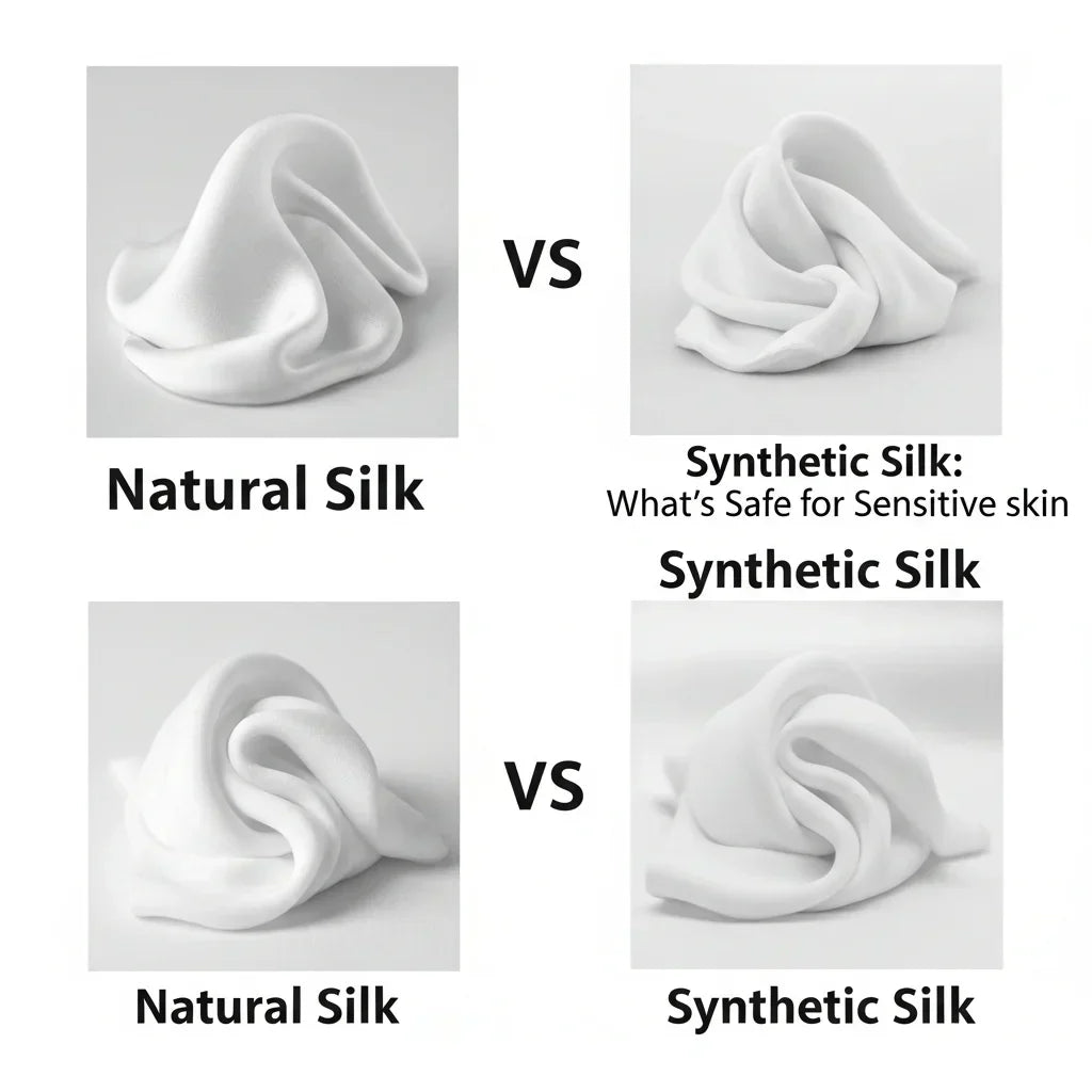 Article image: Natural Silk vs Synthetic Silk: What's Safe for Sensitive Skin? - hero