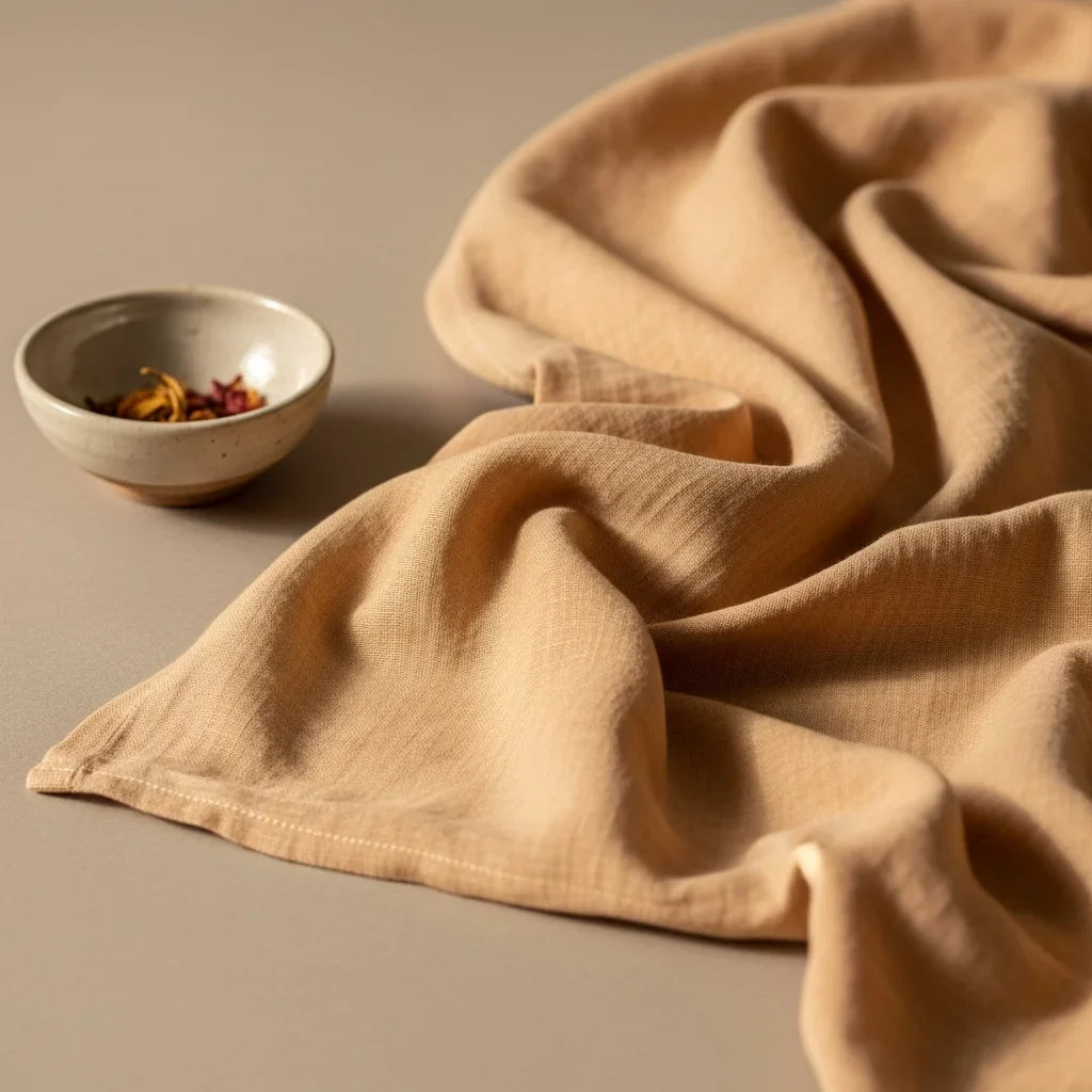 Comparison image illustrating the differences between natural plant dyes and synthetic chemical dyes for sensitive skin.