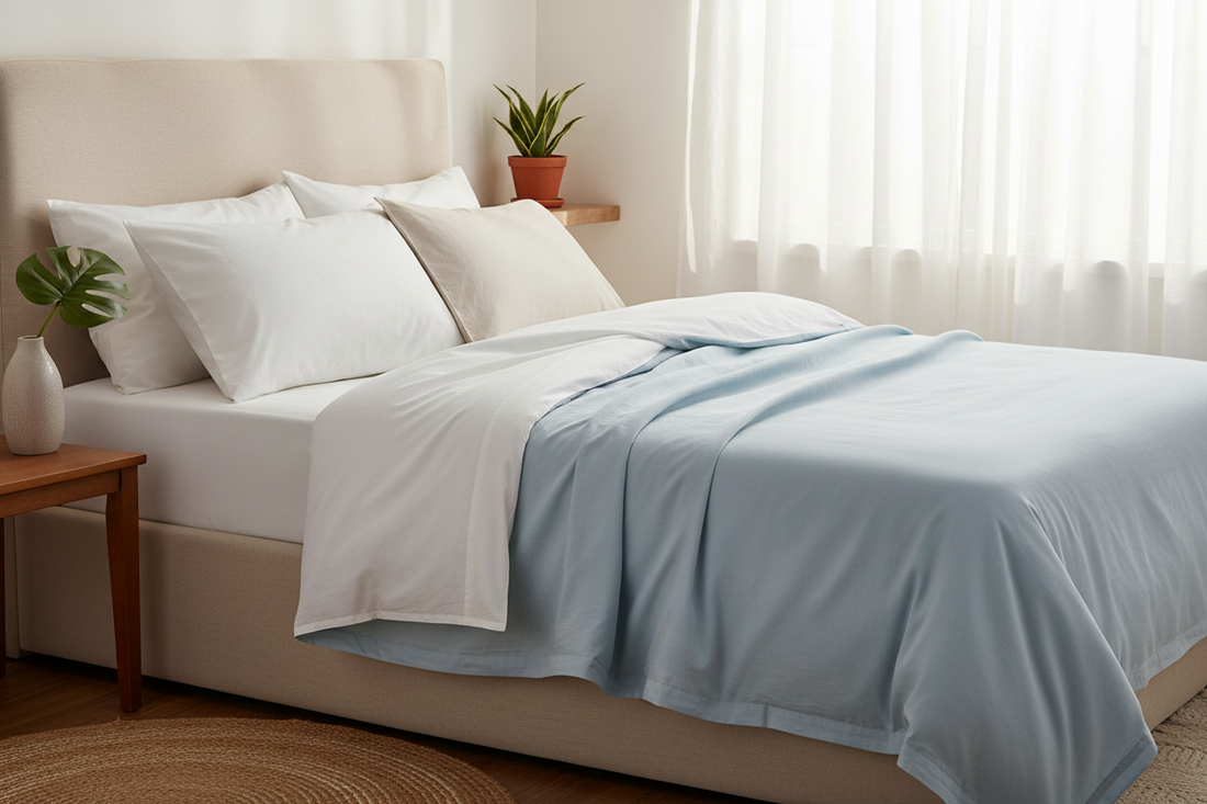 How bedding affects eczema: discover how soft, breathable fabrics can soothe irritation, improve sleep quality, and keep sensitive skin comfortable all night.