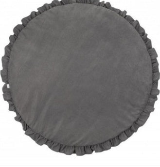 All Cotton Soft Padded Round Crawling Baby Play Mat – Grey