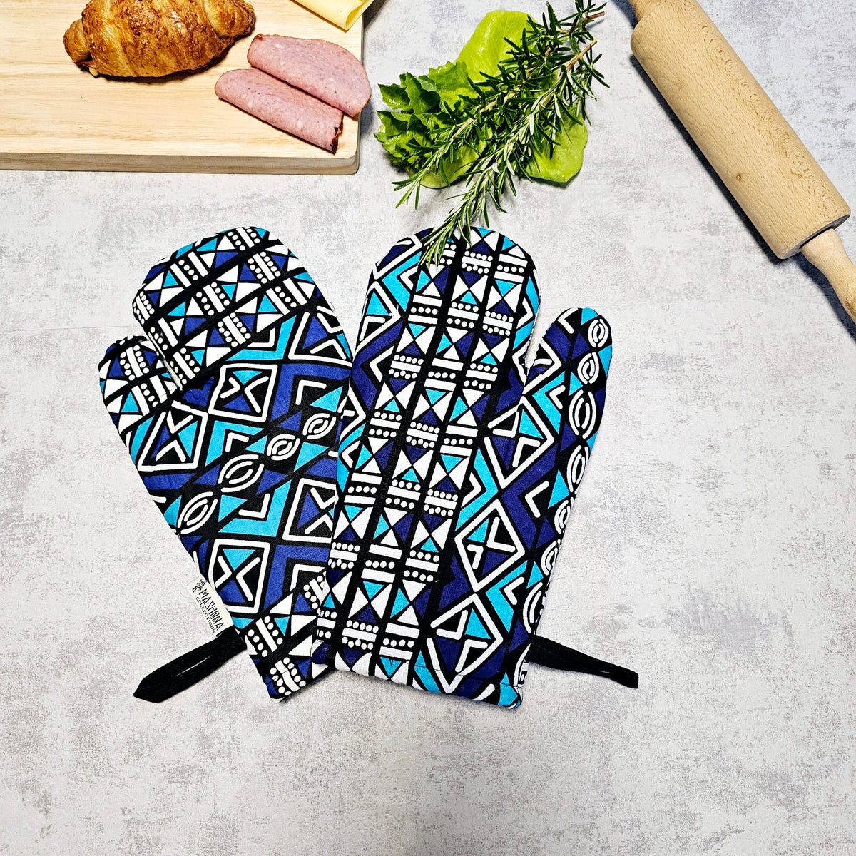 Set of 2 Oven Gloves | African Print 100% Cotton Fabric