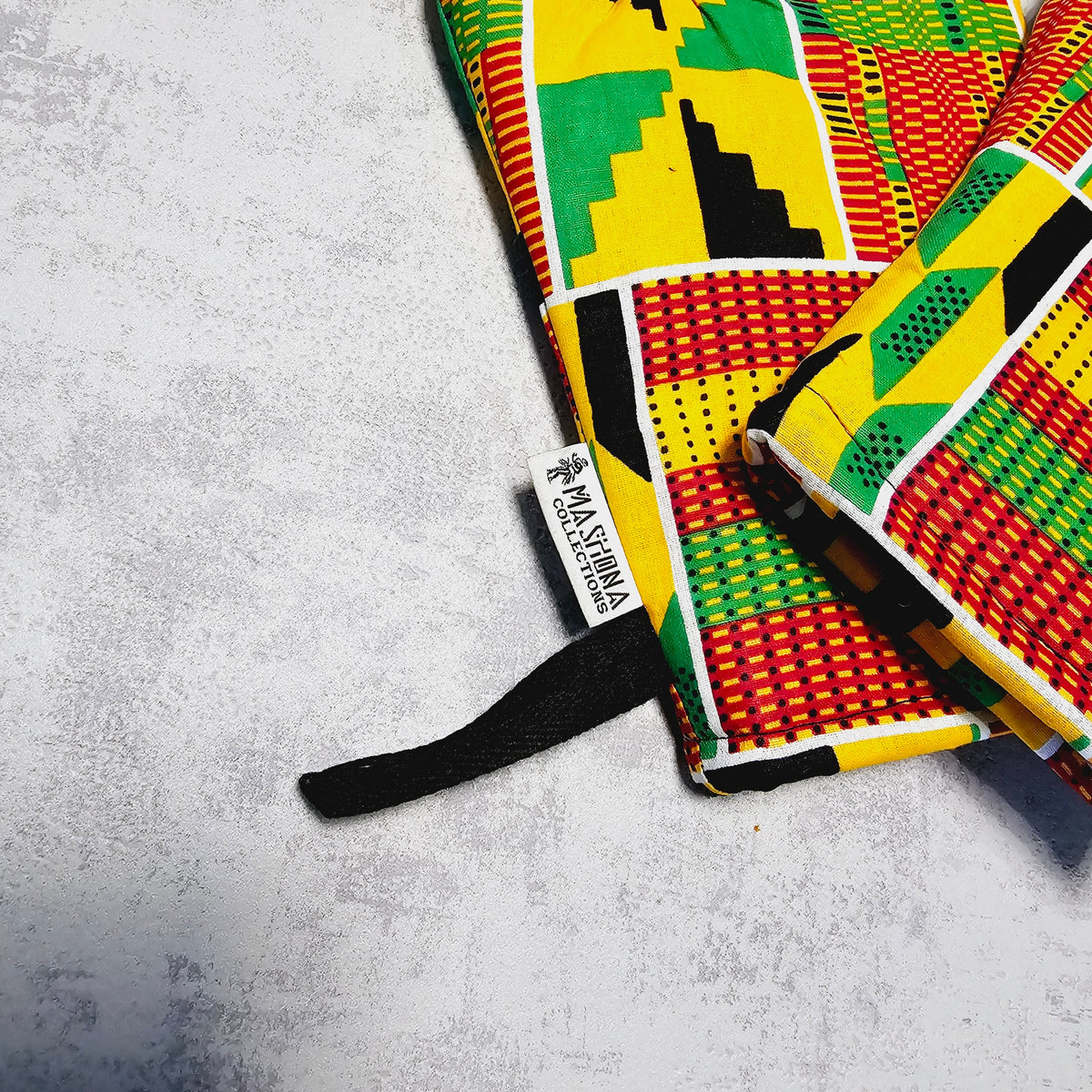 Set of 2 Oven Gloves African Print 100% Cotton Fabric
