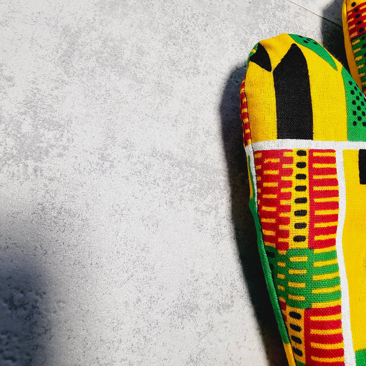 Set of 2 Oven Gloves African Print 100% Cotton Fabric
