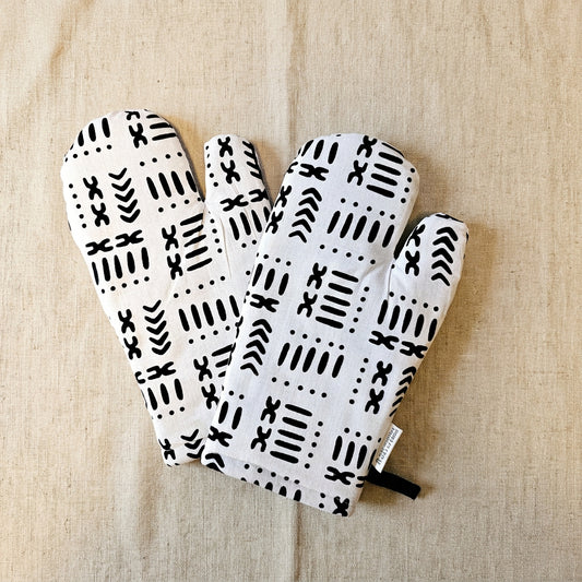Set of 2 Oven Gloves African Print 100% Cotton Fabric