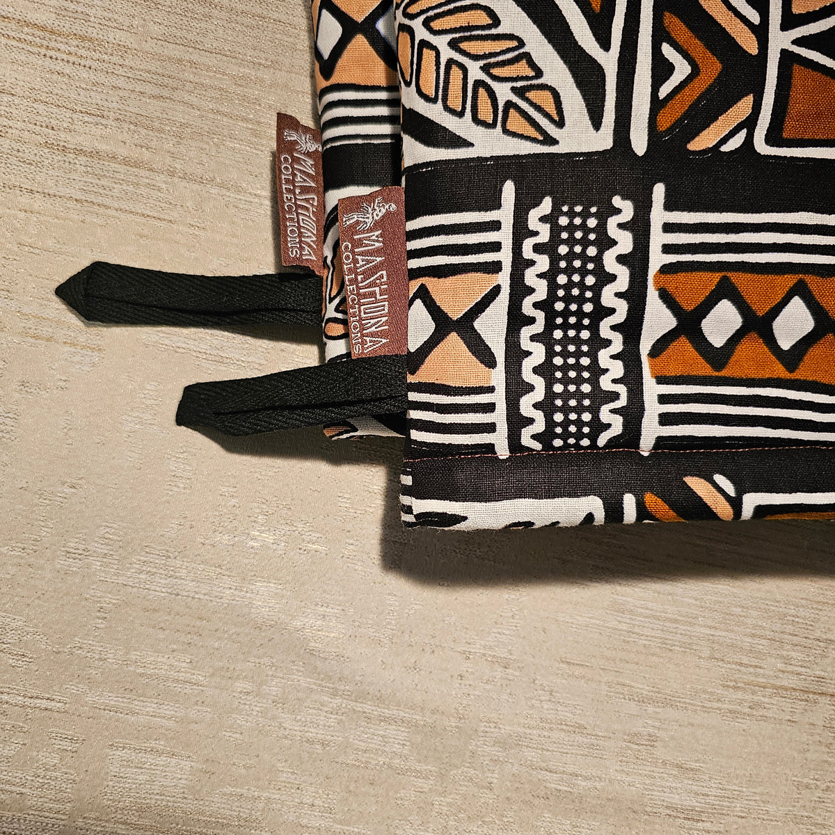 Set of 2 Oven Gloves African Print 100% Cotton Fabric