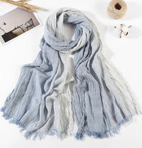 Men's 100% Cotton Striped Long Scarf