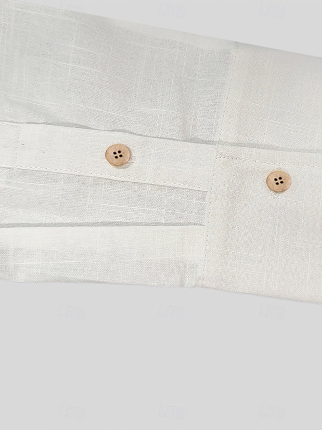 Front view of the Men’s White Cotton Buttoned Pocket Shirt showing the classic collar and chest pocket.