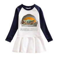 Cartoon Long Sleeve Cotton Dress