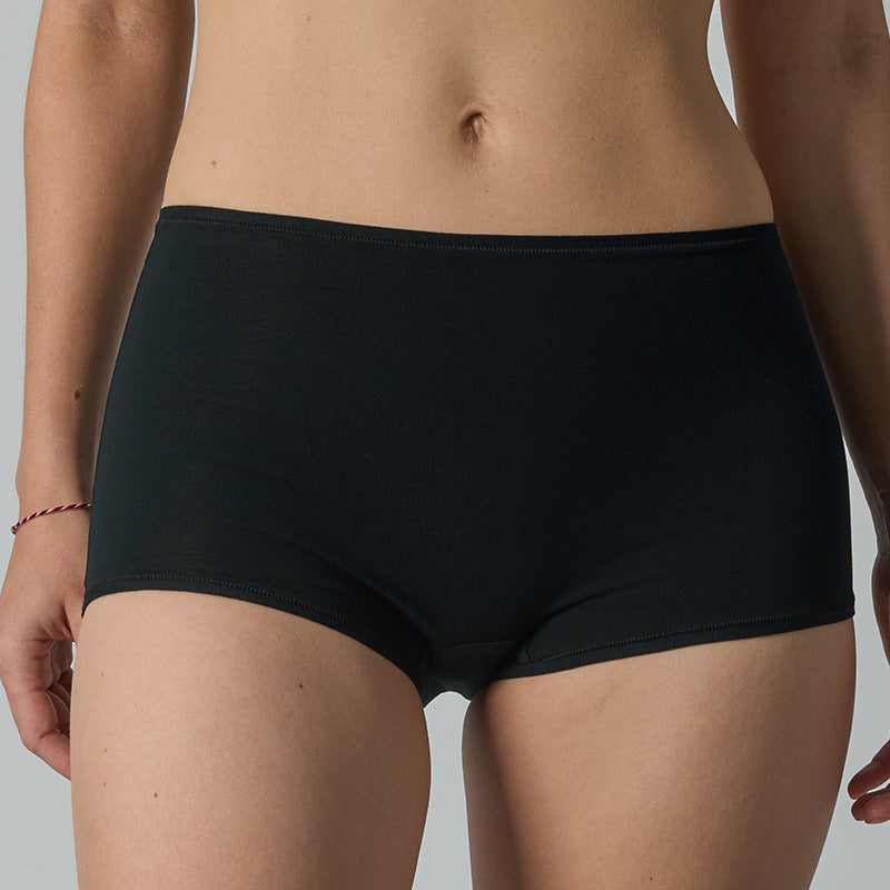 Women's High-Waist Cotton Boxer Briefs