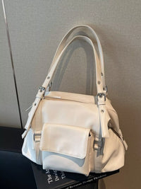 PureOnSkin Women's Premium Multiple Pockets Handbag High-Quality Low-Chemical Daily Shoulder Bag