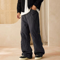 PureOnSkin Men’s 100% Pure Cotton Wide-Leg Cargo Pants