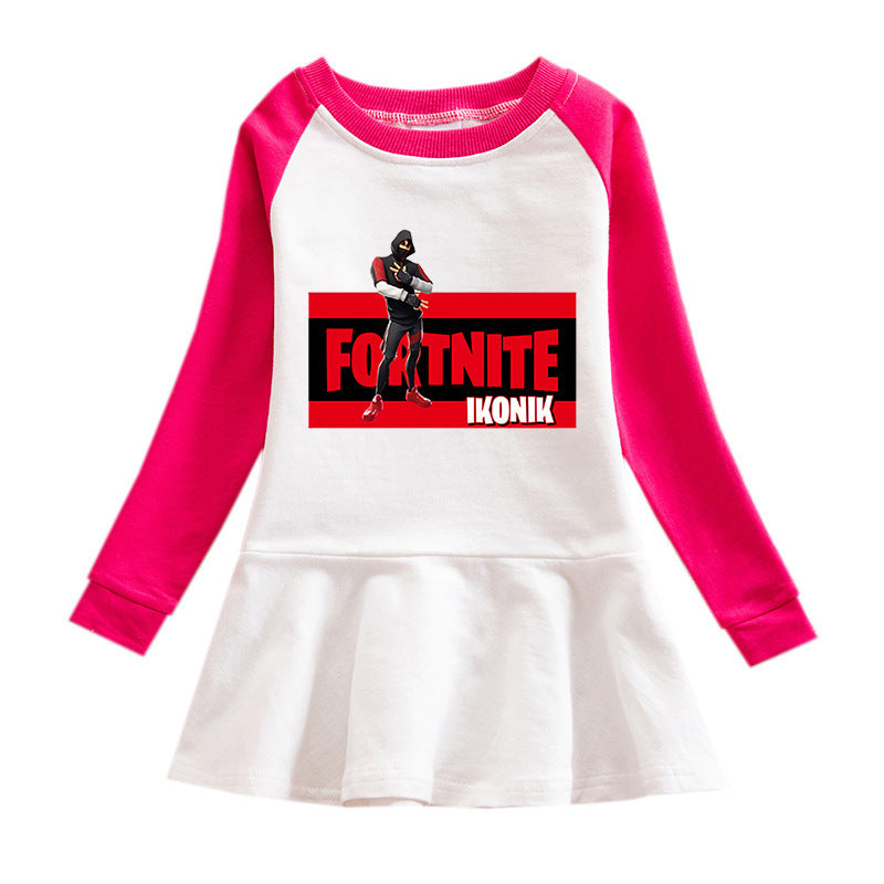 Pure Cotton Gaming Long Sleeve T-shirt and Skirt