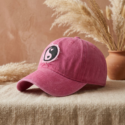 Unisex Pure Cotton Washed and Distressed Gossip Embroidered Baseball Cap