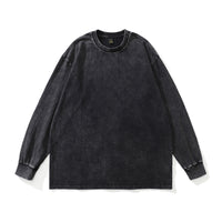 Men's Direct Spray Print Loose Pure Cotton Washed Vintage Hoodie