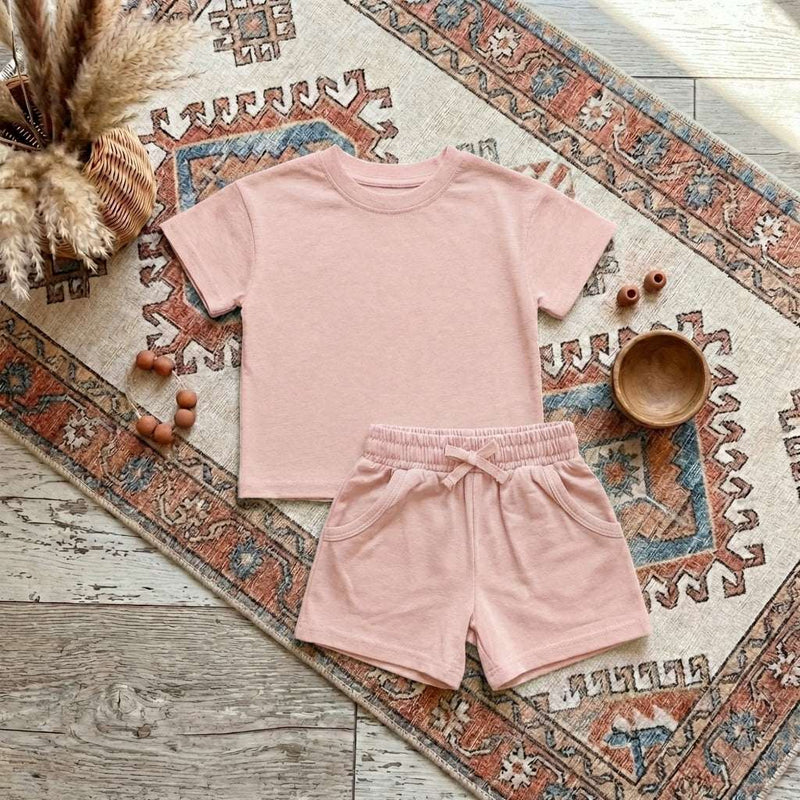 Baby & Toddler Organic Cotton Shorts Set | Ultra-Gentle – Pink