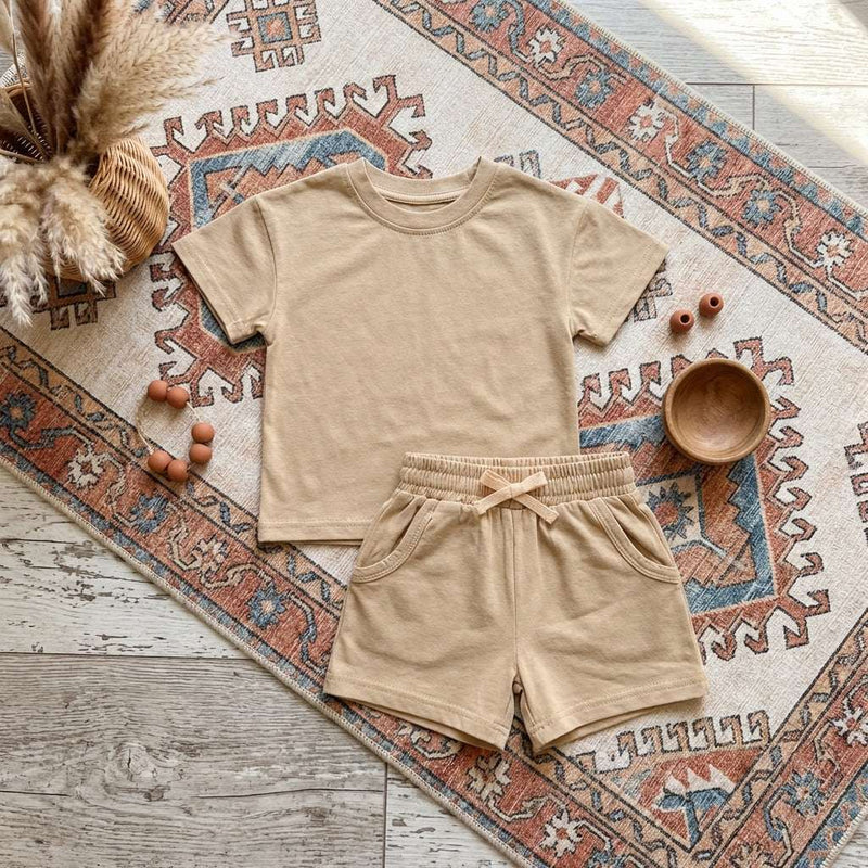 Baby & Toddler Organic Cotton Shorts Set | Ultra-Gentle – Apricot
