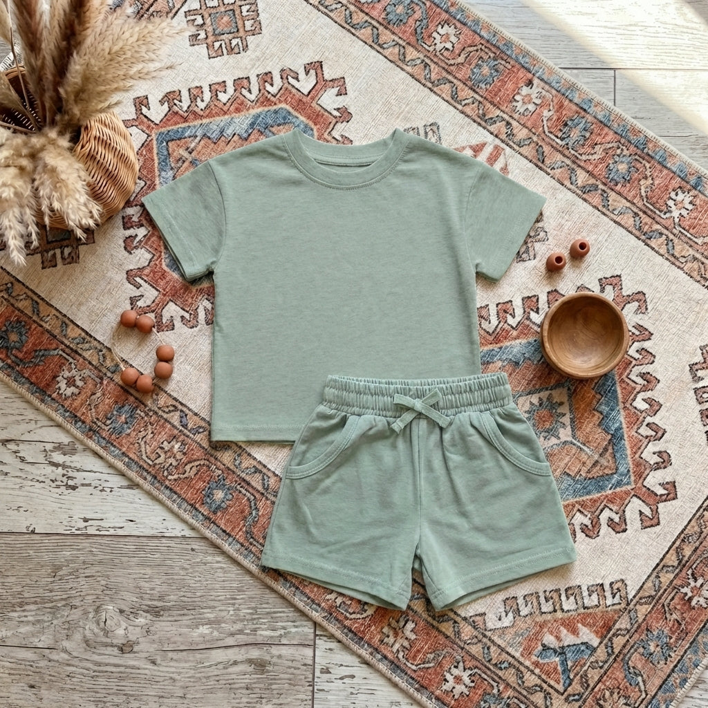 Baby & Toddler Organic Cotton Shorts Set | Ultra-Gentle
