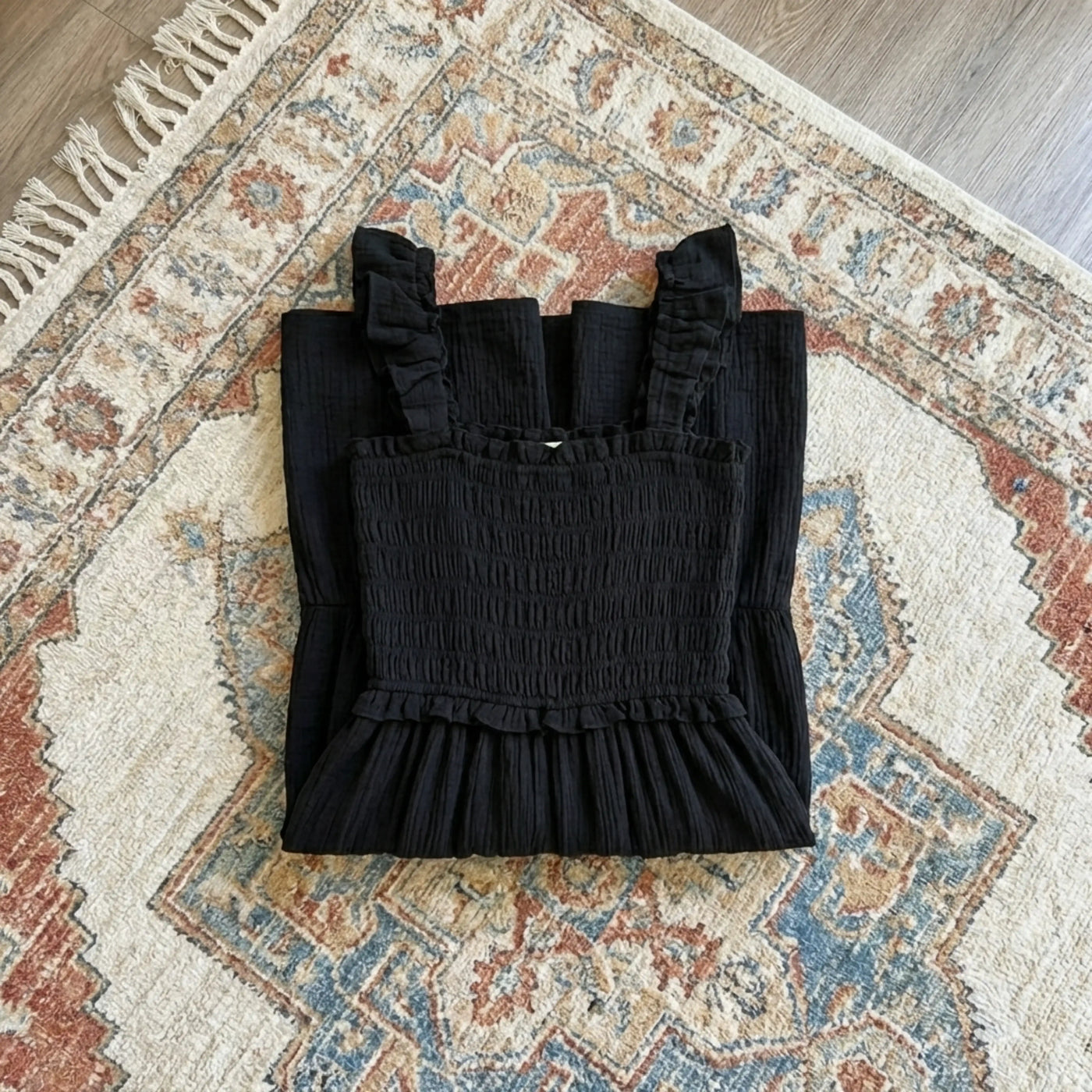 Smocked Ruffled Tiered Cotton Dress | 100% Pure Cotton Summer Maxi