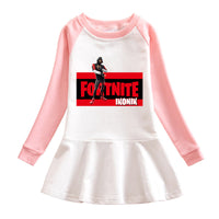 Pure Cotton Gaming Long Sleeve T-shirt and Skirt