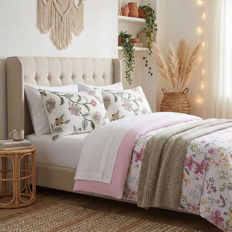 Long Staple Cotton Hypoallergenic Pillow – Light beige
