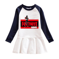 Pure Cotton Gaming Long Sleeve T-shirt and Skirt