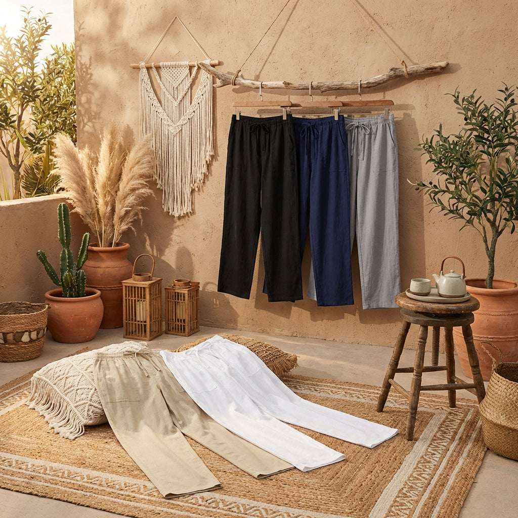Casual Men Linen Trousers | Lightweight & Breathable