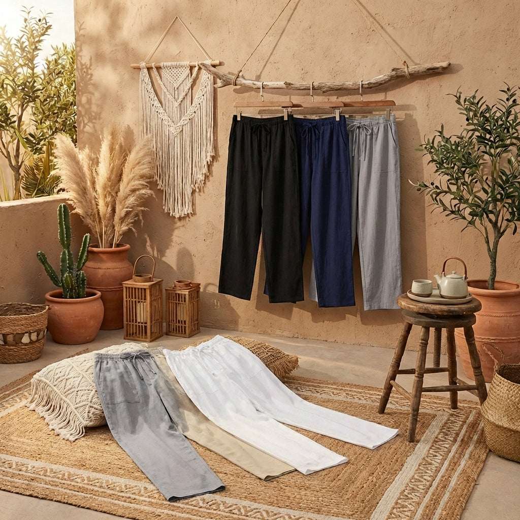 Casual Men Linen Trousers | Lightweight & Breathable