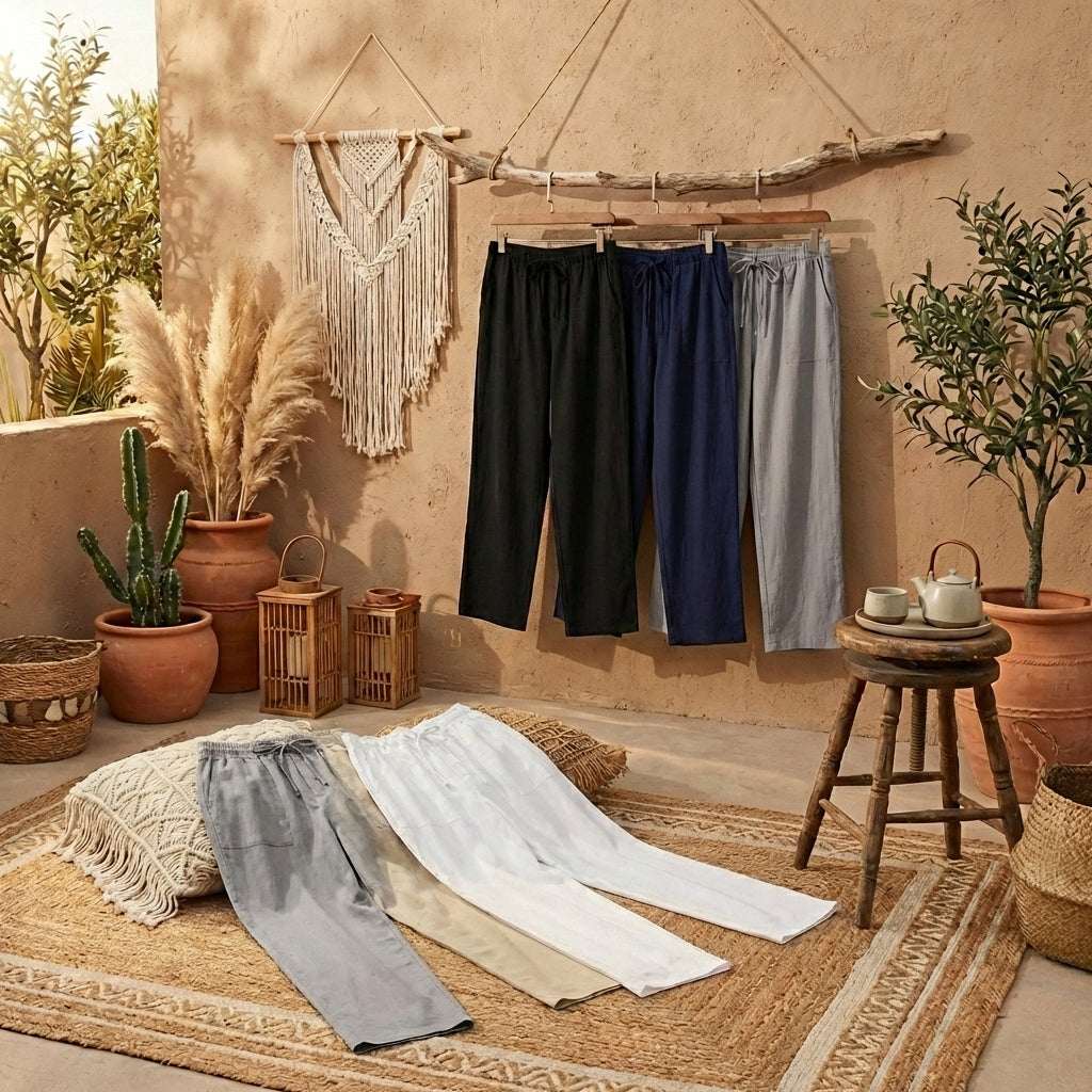 Casual Men Linen Trousers | Lightweight & Breathable