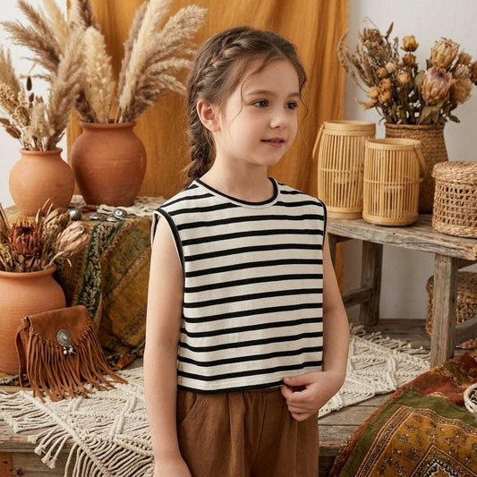 PureOnSkin Kids Slub Cotton Vest | Ultra-Soft Summer Tank