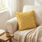 Modern Geometric Lumbar Pillow: Digital Print Support for Car & Sofa